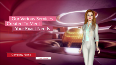 Business Services Female 3D Animation Presentation Video