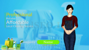 Cleaning Services Female 3D Animation Presentation Video